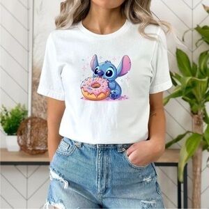 Stitch Doughnut Graphic T Shirt